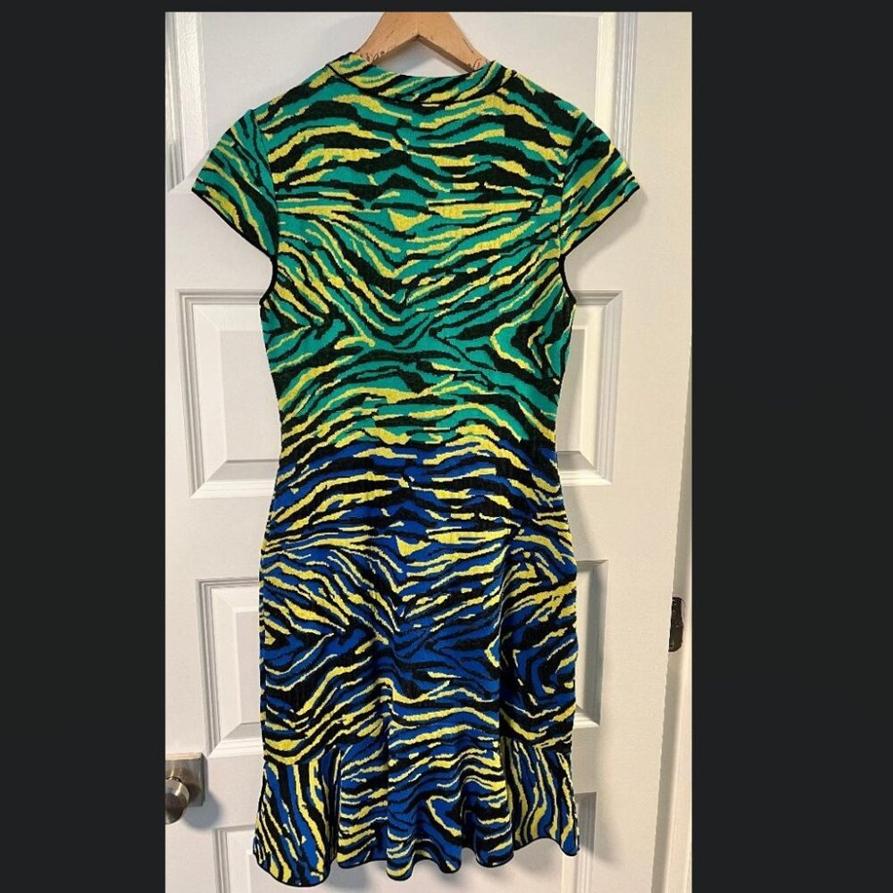 M Missoni Vibrant Multi-Color Animal Print Knit Dress